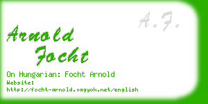 arnold focht business card